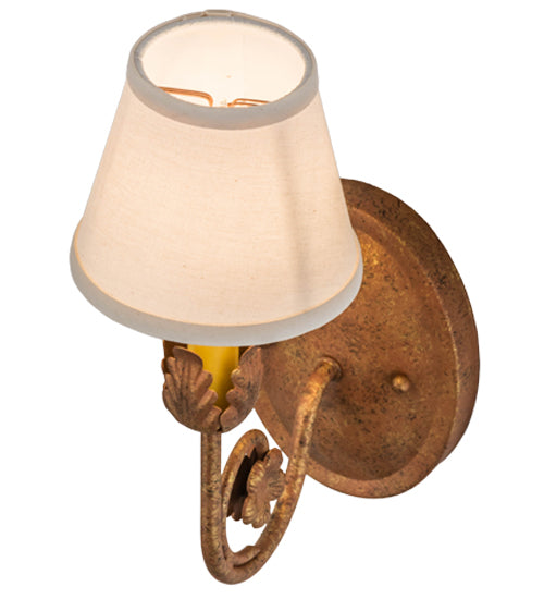 Meyda Lighting Antonia 5" Autumn Leaf Wall Sconce With Natural Textrene Shade