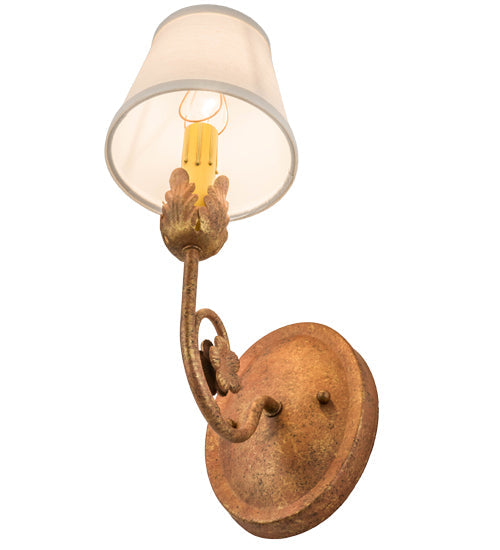 Meyda Lighting Antonia 5" Autumn Leaf Wall Sconce With Natural Textrene Shade