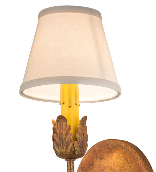 Meyda Lighting Antonia 5" Autumn Leaf Wall Sconce With Natural Textrene Shade
