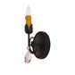 Meyda Lighting Antonia 5" Chestnut Wall Sconce With Amber Mica Shade Glass