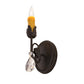 Meyda Lighting Antonia 5" Chestnut Wall Sconce With Amber Mica Shade Glass