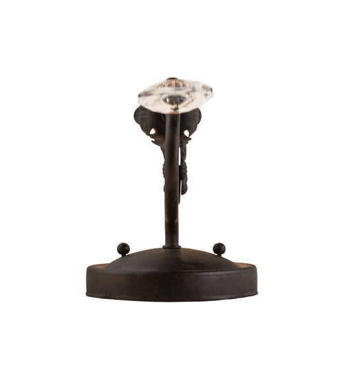 Meyda Lighting Antonia 5" Chestnut Wall Sconce With Amber Mica Shade Glass