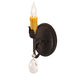 Meyda Lighting Antonia 5" Chestnut Wall Sconce With Amber Mica Shade Glass