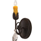 Meyda Lighting Antonia 5" Chestnut Wall Sconce With Amber Mica Shade Glass