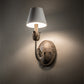 Meyda Lighting Antonia 5" Corinth Wall Sconce With White Parchment Shade
