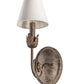 Meyda Lighting Antonia 5" Corinth Wall Sconce With White Parchment Shade