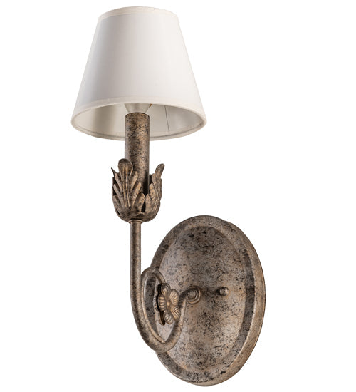 Meyda Lighting Antonia 5" Corinth Wall Sconce With White Parchment Shade