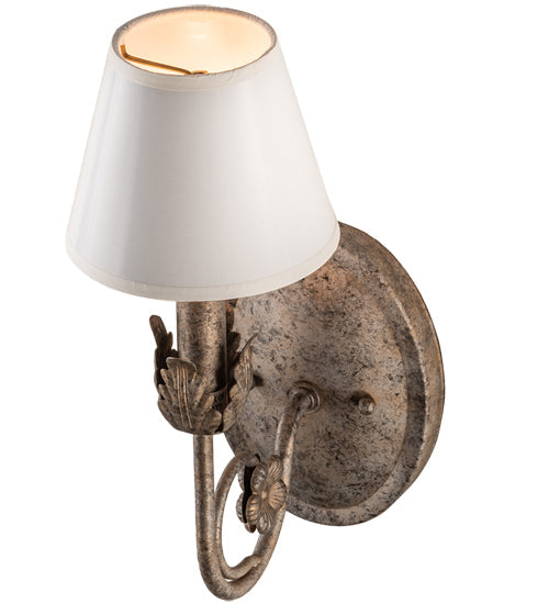 Meyda Lighting Antonia 5" Corinth Wall Sconce With White Parchment Shade