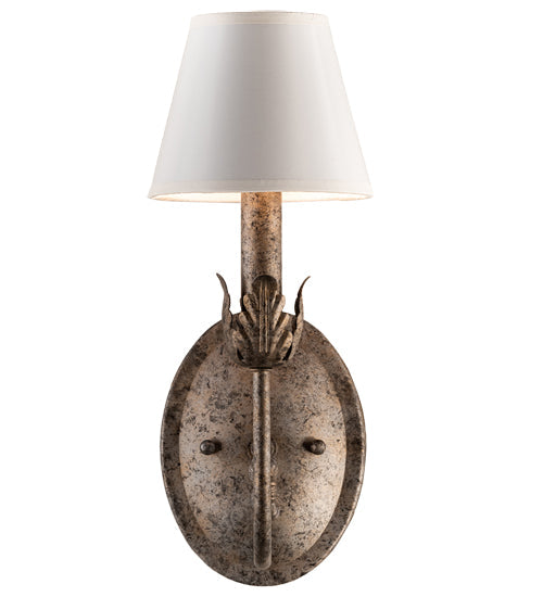Meyda Lighting Antonia 5" Corinth Wall Sconce With White Parchment Shade