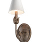 Meyda Lighting Antonia 5" Corinth Wall Sconce With White Parchment Shade