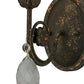 Meyda Lighting Antonia 5" Gilded Tobacco Wall Sconce With Amber Faux Candlelight