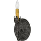 Meyda Lighting Antonia 5" Graphite Pewter Wall Sconce With Ivory Faux Candlelight
