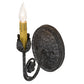 Meyda Lighting Antonia 5" Graphite Pewter Wall Sconce With Ivory Faux Candlelight