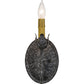 Meyda Lighting Antonia 5" Graphite Pewter Wall Sconce With Ivory Faux Candlelight