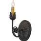 Meyda Lighting Antonia 5" Graphite Pewter Wall Sconce With Ivory Faux Candlelight