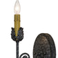 Meyda Lighting Antonia 5" Graphite Pewter Wall Sconce With Ivory Faux Candlelight