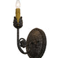 Meyda Lighting Antonia 5" Graphite Pewter Wall Sconce With Ivory Faux Candlelight