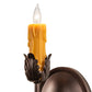 Meyda Lighting Antonia 5" Mahogany Bronze Wall Sconce With Amber Faux Candlelight