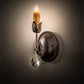 Meyda Lighting Antonia 5" Mahogany Bronze Wall Sconce With Amber Faux Candlelight