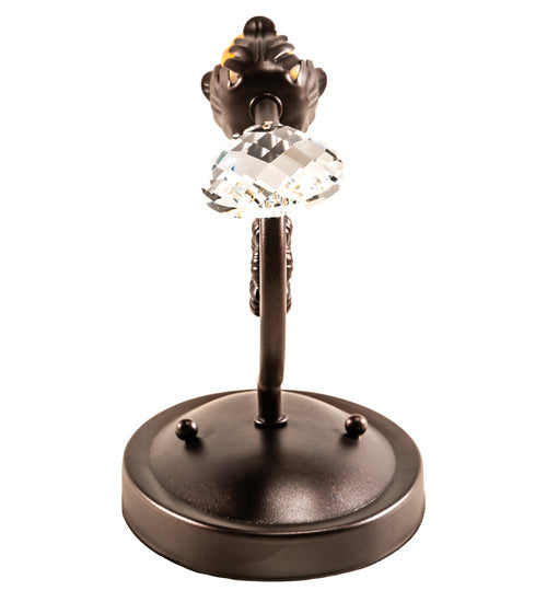Meyda Lighting Antonia 5" Mahogany Bronze Wall Sconce With Amber Faux Candlelight
