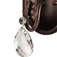 Meyda Lighting Antonia 5" Mahogany Bronze Wall Sconce With Amber Faux Candlelight