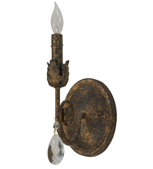 Meyda Lighting Antonia 5" Old Gold Wall Sconce