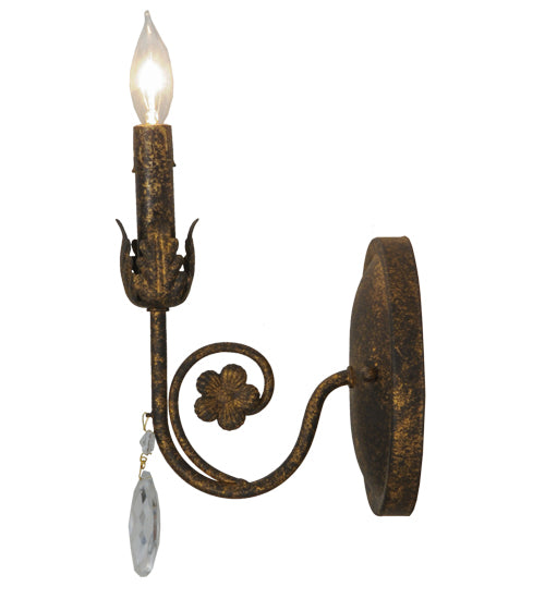 Meyda Lighting Antonia 5" Old Gold Wall Sconce