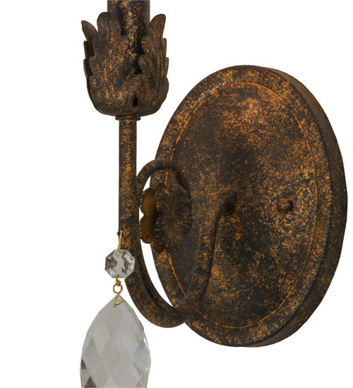 Meyda Lighting Antonia 5" Old Gold Wall Sconce