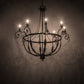 Meyda Lighting Antonia 58" 8-Light Chestnut Chandelier With Ivory Faux Candlelight