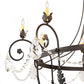 Meyda Lighting Antonia 58" 8-Light Chestnut Chandelier With Ivory Faux Candlelight