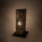 Meyda Lighting Aploks 13"W x 36"H 4-Light Chemical Burnished Brass Personalized 4 Bollard Outdoor Mount Light