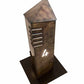 Meyda Lighting Aploks 13"W x 36"H 4-Light Chemical Burnished Brass Personalized 4 Bollard Outdoor Mount Light