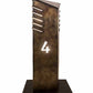 Meyda Lighting Aploks 13"W x 36"H 4-Light Chemical Burnished Brass Personalized 4 Bollard Outdoor Mount Light