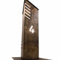 Meyda Lighting Aploks 13"W x 36"H 4-Light Chemical Burnished Brass Personalized 4 Bollard Outdoor Mount Light
