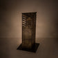 Meyda Lighting Aploks 36" 4-Light Chemical Burnished Brass Bollard Outdoor Post Mount Light With White Stataurio Idalight Shade