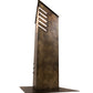 Meyda Lighting Aploks 36" 4-Light Chemical Burnished Brass Bollard Outdoor Post Mount Light With White Stataurio Idalight Shade