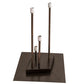 Meyda Lighting Aploks 36" 4-Light Chemical Burnished Brass Bollard Outdoor Post Mount Light With White Stataurio Idalight Shade