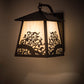 Meyda Lighting Apple Branch 14" Oil Rubbed Bronze Wall Sconce With Bleached Honey Onyx Acrylic Shade