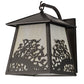 Meyda Lighting Apple Branch 14" Oil Rubbed Bronze Wall Sconce With Bleached Honey Onyx Acrylic Shade