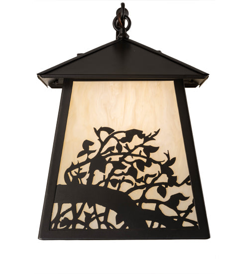 Meyda Lighting Apple Branch 14" Oil Rubbed Bronze Wall Sconce With Bleached Honey Onyx Acrylic Shade