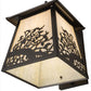 Meyda Lighting Apple Branch 14" Oil Rubbed Bronze Wall Sconce With Bleached Honey Onyx Acrylic Shade