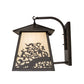 Meyda Lighting Apple Branch 14" Oil Rubbed Bronze Wall Sconce With Bleached Honey Onyx Acrylic Shade
