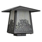 Meyda Lighting Apple Branch 17" Oil Rubbed Bronze Outdoor Post Mount Light With Creme Carrare Idalight Shade Glass