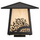 Meyda Lighting Apple Branch 17" Oil Rubbed Bronze Outdoor Post Mount Light With Creme Carrare Idalight Shade Glass