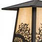Meyda Lighting Apple Branch 17" Oil Rubbed Bronze Outdoor Post Mount Light With Creme Carrare Idalight Shade Glass