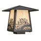 Meyda Lighting Apple Branch 17" Oil Rubbed Bronze Outdoor Post Mount Light With Creme Carrare Idalight Shade Glass