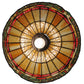 Meyda Lighting Applebee's 16" Mahogany Bronze Pendant Light With Multi-Colored Shade Glass