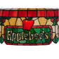 Meyda Lighting Applebee's 16" Mahogany Bronze Pendant Light With Multi-Colored Shade Glass