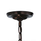Meyda Lighting Applebee's 16" Mahogany Bronze Pendant Light With Multi-Colored Shade Glass