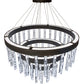 Meyda Lighting Aquagen 60" 3-Tier LED Gunmetal Gray Chandelier With Clear Shade Glass